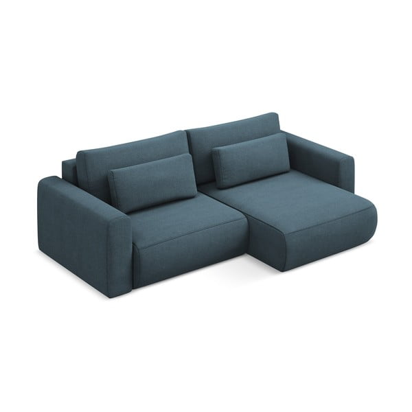 Mėlynos spalvos sulankstoma/su sandėliavimo vieta kampinė sofa (su dešiniuoju kampu/su gultu) Kapua – Makamii-image-4
