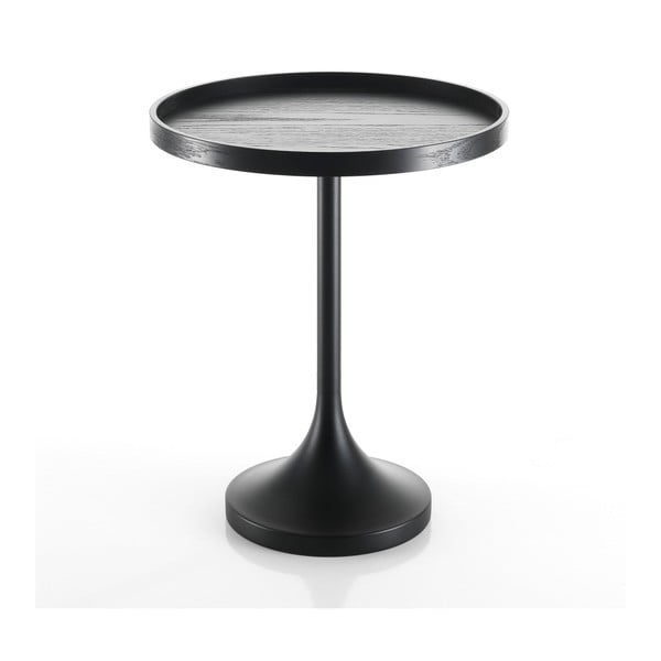 Tomasucci Ambrogio juodas šoninis staliukas, ⌀ 46 cm