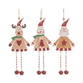 3 vnt. pakabinamų kalėdinių dekoracijų rinkinys - Unimasa
