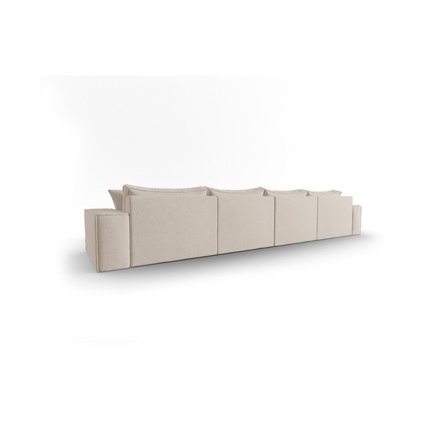 Kampinė sofa smėlio spalvos Mike – Micadoni Home-image-4