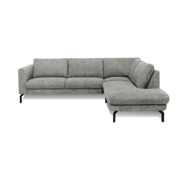 Kampinė sofa šviesiai pilkos spalvos (su dešiniuoju kampu) Gomero – Scandic