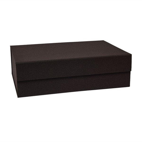 Tamsiai rudos spalvos iš kartono daiktadėžė su dangčiu 45x33x15 cm Hako – OYOY Living Design