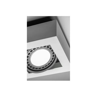 Lubinis šviestuvas baltos spalvos 18,5x18,5 cm su metaliniu gaubtu Loid – GTV