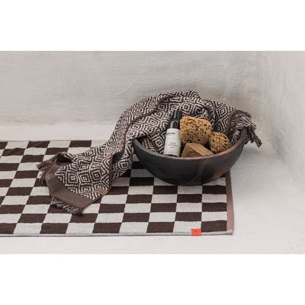 Iš organiškos medvilnės vonios kilimėlis rudos spalvos 50x80 cm Retro – Mette Ditmer Denmark-image-1
