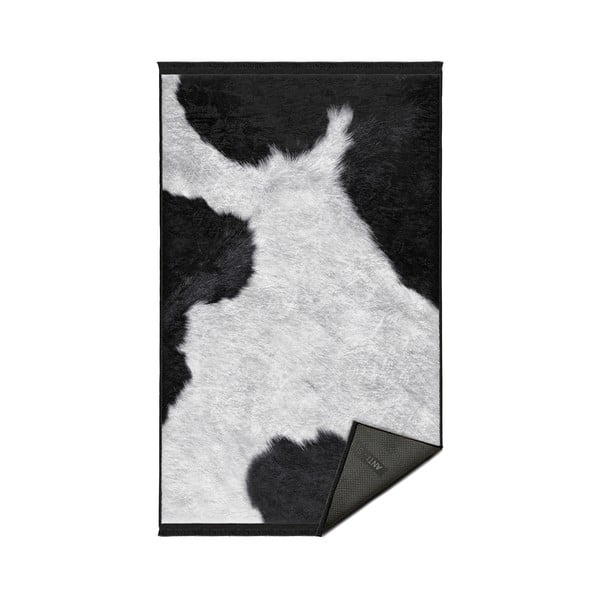 Baltai juodas kilimas 120x180 cm - Mila Home
