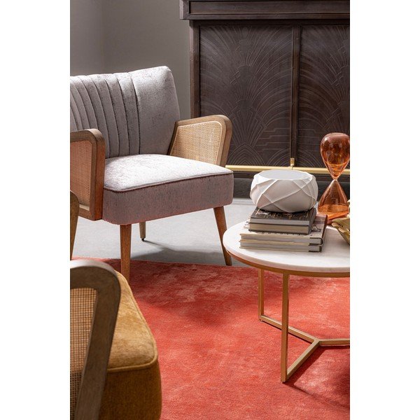 Pilkos spalvos krėslas iš velveto Virna – Bizzotto-image-1