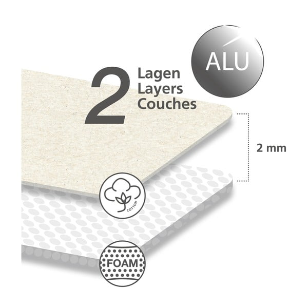 Pilkas medvilninis lyginimo lentos užvalkalas Wenko Ornaments S-image-2