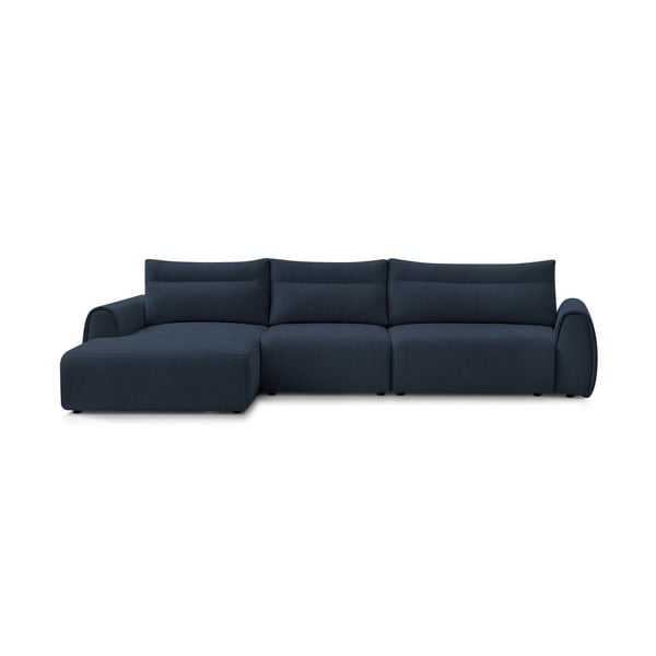 Kampinė sofa tamsiai mėlynos spalvos Aden – Bobochic Paris