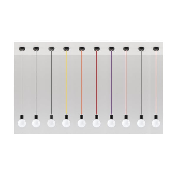 Juodas pakabinamas šviestuvas Sollux Bombilla-image-1