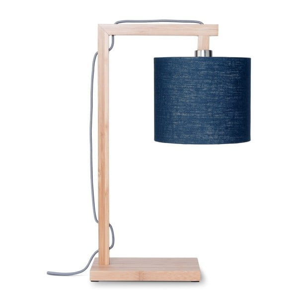 Stalo lempa su mėlynu atspalviu ir bambuko konstrukcija Good&Mojo Himalaya