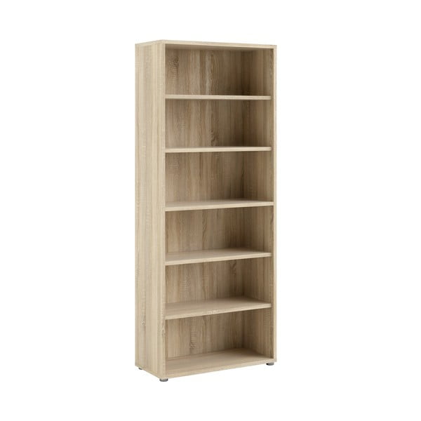 Modulinė knygų spinta natūralios spalvos iš ąžuolo 89x222 cm Prima – Tvilum-image-2
