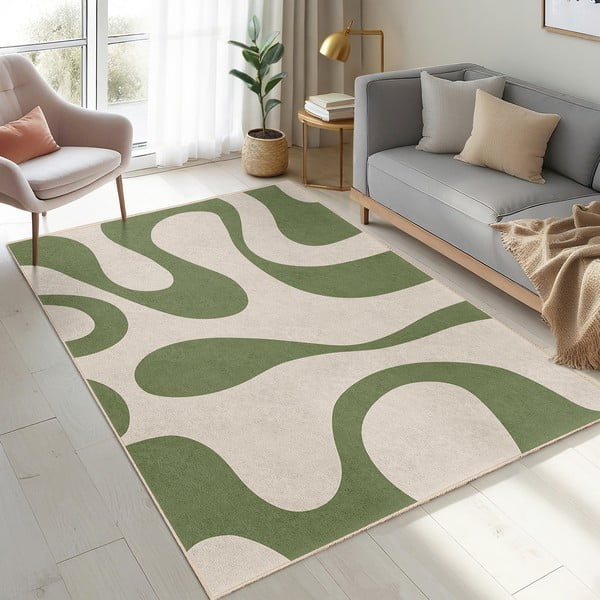 Skalbiamas žalios spalvos kilimas 120x180 cm Matcha Latte – Mila Home-image-4