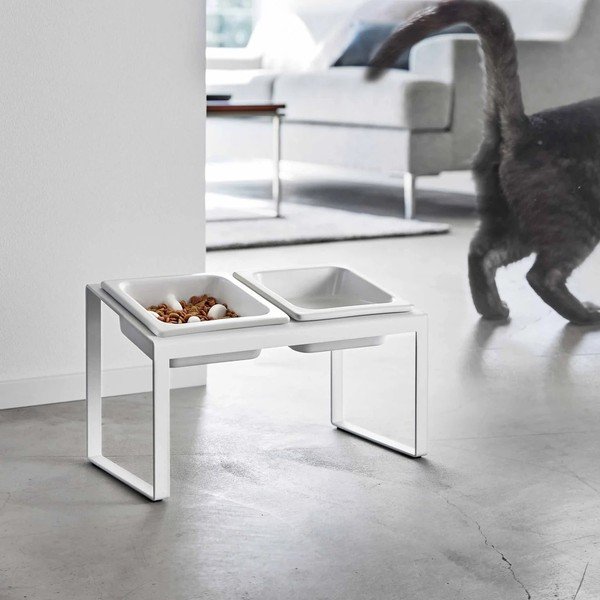 Iš keramikos dubenėlių komplektas su stovu visi augintiniai Nooks – YAMAZAKI-image-4