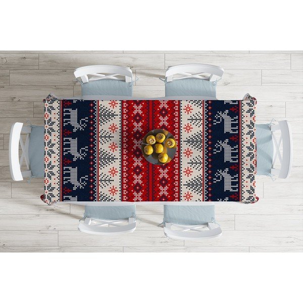 Kalėdinė staltiesė Minimalist Cushion Covers Blue Nordic, 140 x 180 cm -image-1