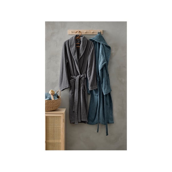 Mėlynas chalatas iš ekologiškos medvilnės Södahl, dydis S/M-image-4