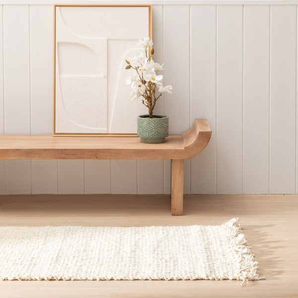 Iš džiuto kilimas kreminės spalvos 70x170 cm Altea – Ixia-image-2