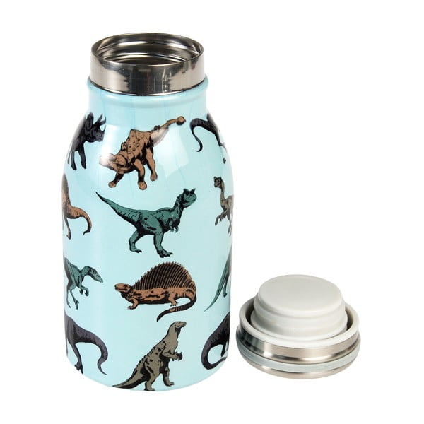 Šviesiai mėlynos spalvos iš nerūdijančio plieno vaikiškas buteliukas 250 ml Prehistoric Land – Rex London-image-1