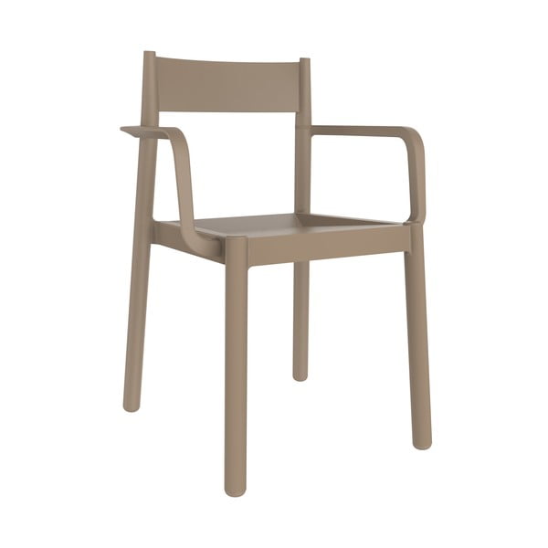 4 smėlio rudos spalvos sodo kėdžių su porankiais rinkinys "Resol Danna