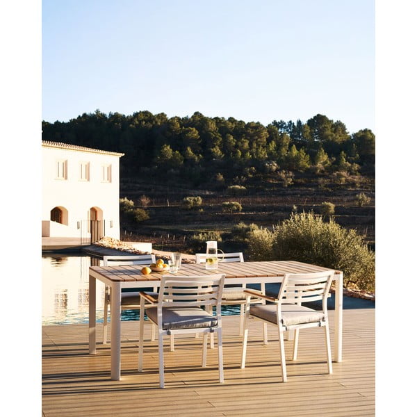 Sodo valgomojo stalas iš aliuminio 90x163 cm Bona – Kave Home-image-1