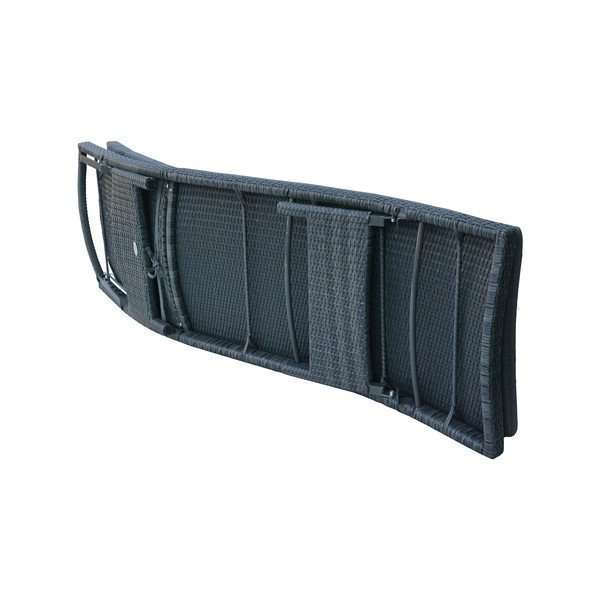 Tamsiai pilkas sodo gultas iš dirbtinio rotango Charlotte - Rojaplast-image-3