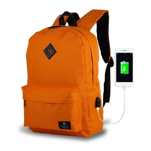 Oranžinė kuprinė su USB prievadu My Valice SPECTA Smart Bag