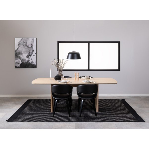 Valgomojo stalas baltos spalvos iš ąžuolo 105x220 cm Christo – Actona-image-1