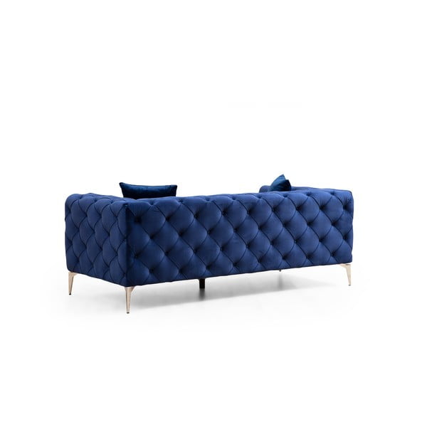Sofa tamsiai mėlynos spalvos iš velveto 197 cm Como – Artie-image-2