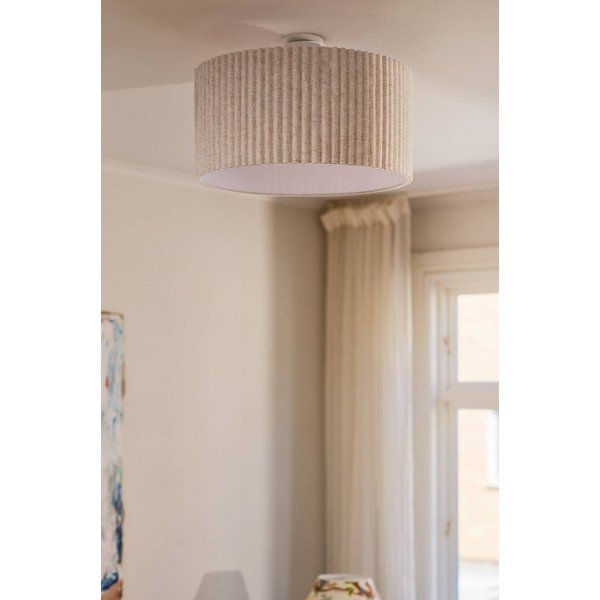 Smėlio spalvos iš lino lubinis šviestuvas ø 60 cm Alina – Jotex-image-2
