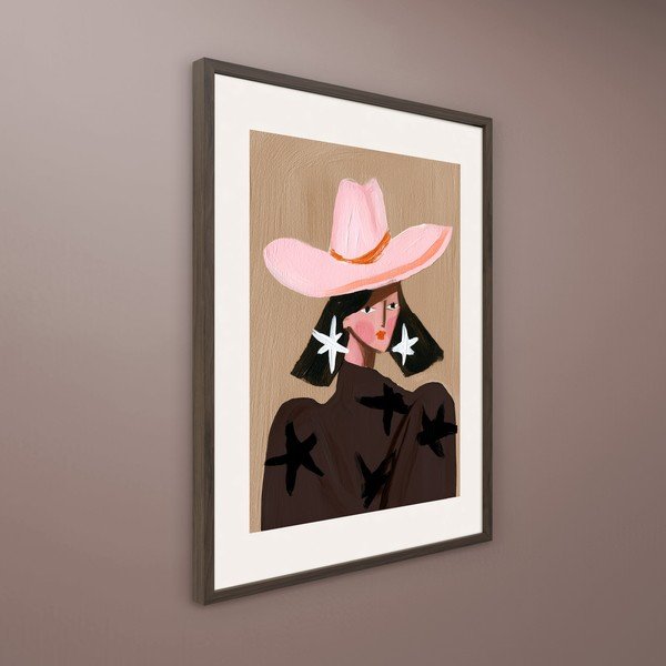 Spausdintas paveikslas su rėmeliu 50x70 cm Cowgirl – Styler-image-2