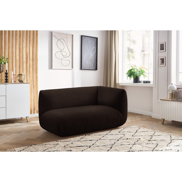 Modulinė sofa iš kordinio velveto tamsiai rudos spalvos (su dešiniuoju kampu) Lecomte – Bobochic Paris-image-1