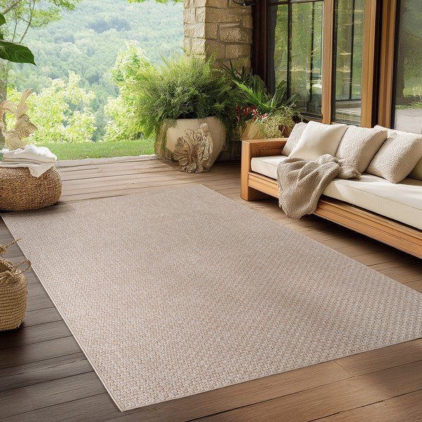 Smėlio spalvos lauko ir vidaus kilimas 120x170 cm Ibiza 1901 – Ayyildiz Carpets-image-1