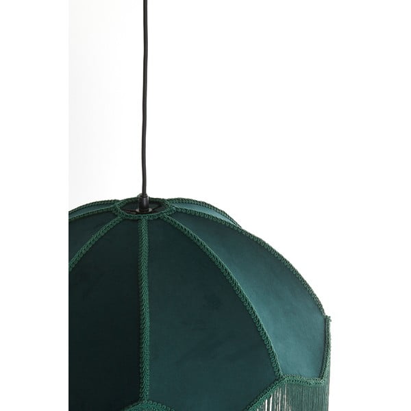 Kabantis šviestuvas smaragdinės spalvos ø 50 cm su tekstiliniu gaubtu Malacia – Light & Living-image-2
