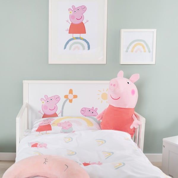 Iš medvilnės vaikiška patalynė vaikiškai lovai 100x135 cm Peppa Pig – Roba-image-2