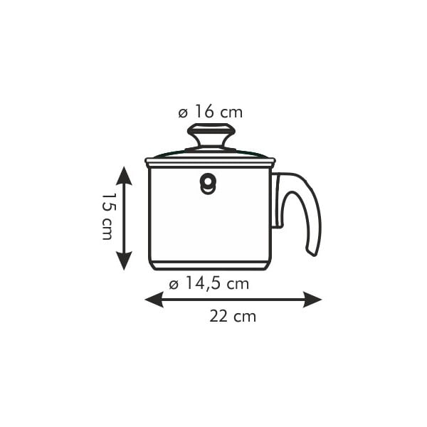 "Tescoma" dvivamzdė pieno virimo kamera su dangčiu, 2 l-image-2