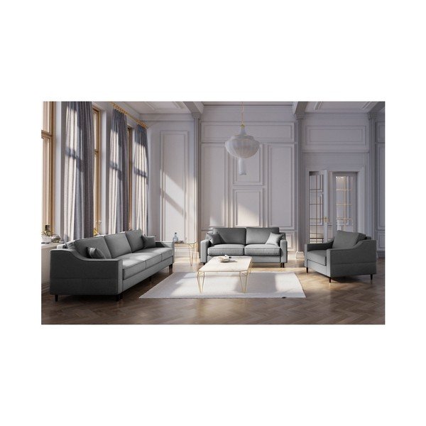 Tamsiai pilka trivietė sofa-lova su daiktadėže Mazzini Sofas Narcisse-image-4