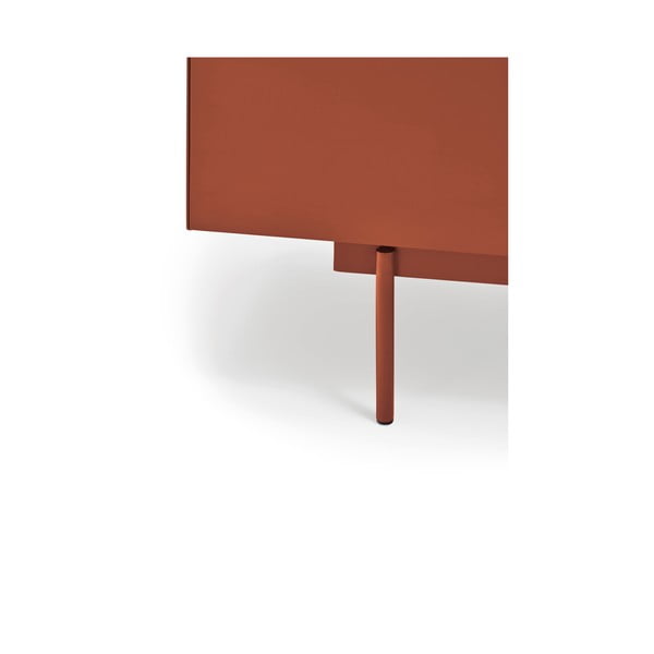 Naktinis staliukas raudonos plytų spalvos/natūralios spalvos iš ąžuolo Otto – Teulat-image-4