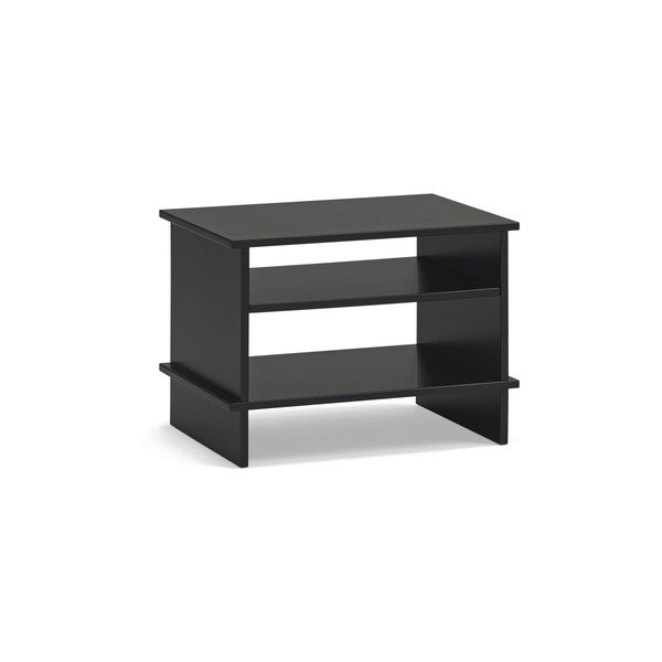 Naktinis staliukas juodos spalvos su lentynomis Inari – Teulat