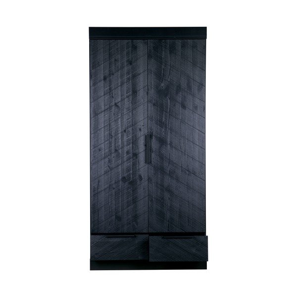 Juoda medinė spinta WOOOD "Eglutė", aukštis 195 cm-image-3