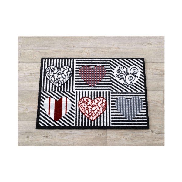 Juodai raudonas kilimas "Zala Living Hearts", 50x70 cm-image-1