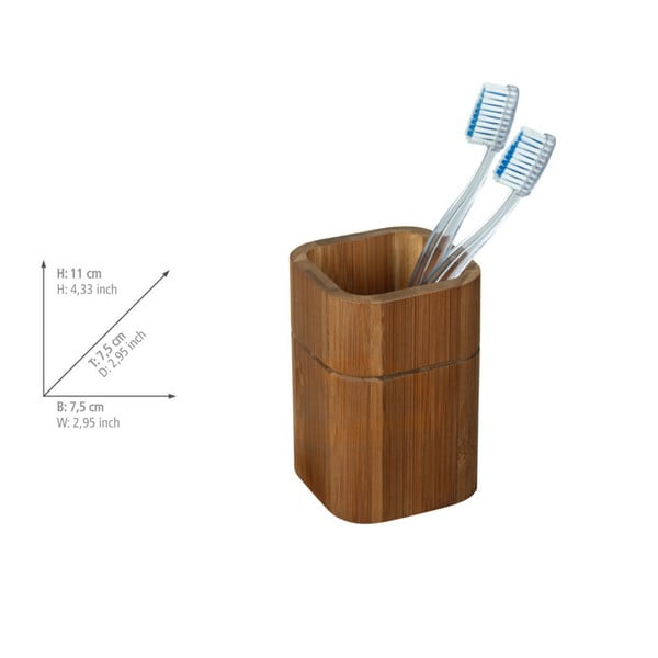 Iš bambuko dantų šepetėlio indas rudos spalvos Serro – Wenko-image-4