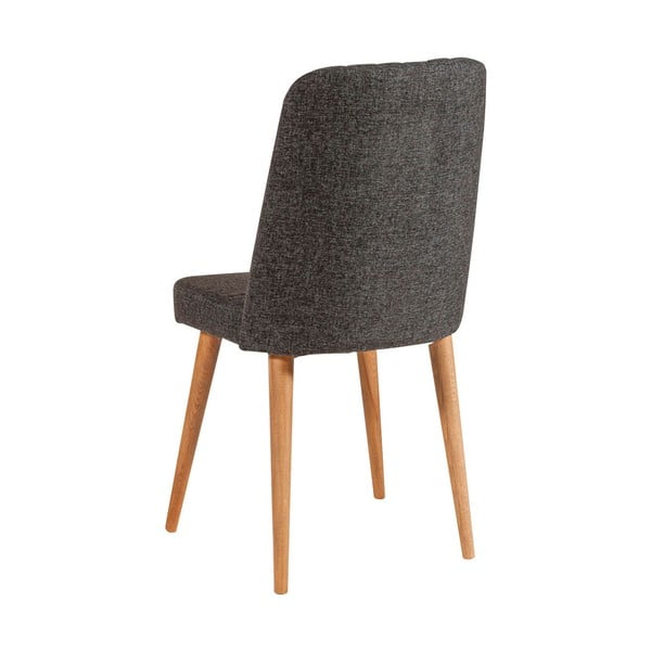 Valgomojo kėdė iš aksomo antracito spalvos Stormi Sandalye – Kalune Design-image-1