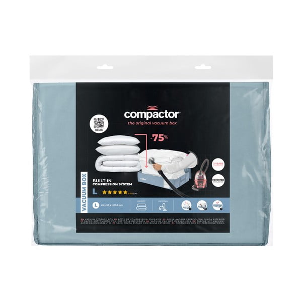Vakuuminė iš plastiko daiktadėžė po lova 65x45x15,5 cm Blue Edition – Compactor-image-4