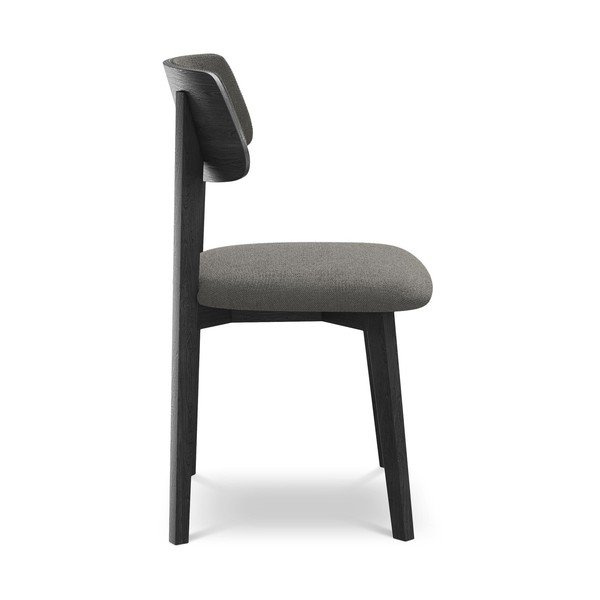 Pilkos spalvos iš medienos masyvo valgomojo kėdė Niu – Makamii-image-2