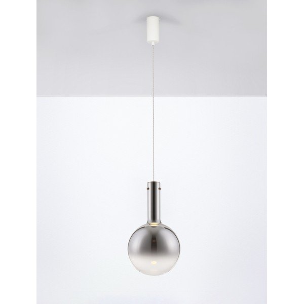 Pilkos spalvos iš stiklo kabantis šviestuvas LED su pritemdymo funkcija ø 25 cm Nostos – Nova Luce-image-4
