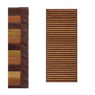 Iš bambukinė kilimas garstyčių spalvos/rudos spalvos 75x175 cm – Casa Selección