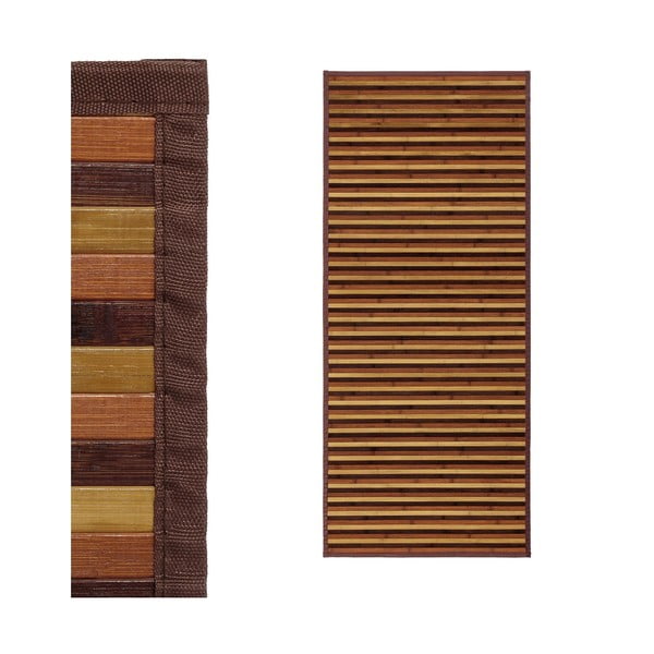 Iš bambukinė kilimas garstyčių spalvos/rudos spalvos 75x175 cm – Casa Selección-image-1