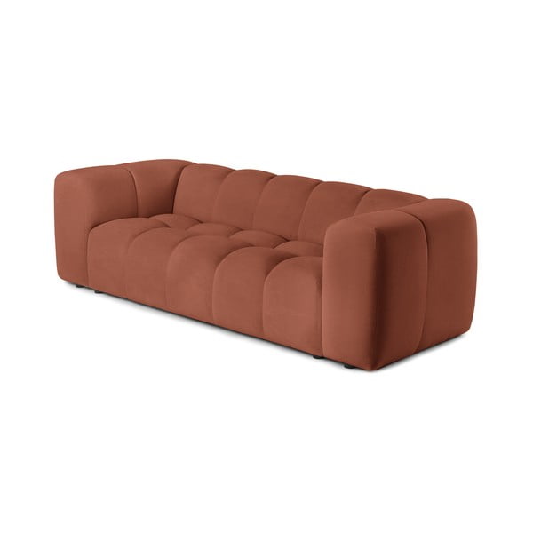 Terakotos spalvos iš velveto sofa 225 cm Cube – Bonami Selection-image-2