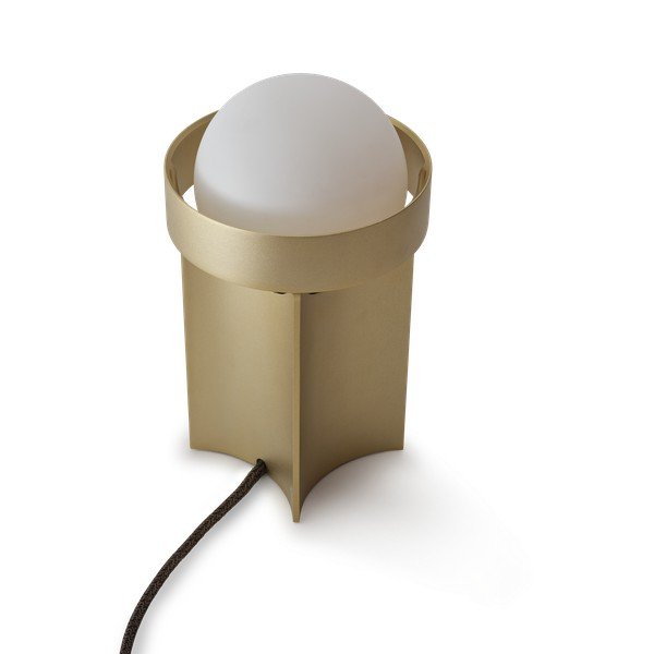 Stalinis šviestuvas auksinės spalvos su pritemdymo funkcija (aukštis 22 cm) su stiklo gaubtu Loop – tala-image-3