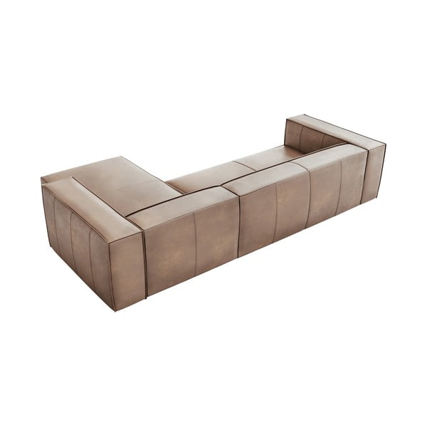 Šviesiai ruda odinė kampinė sofa (dešinysis kampas) Madame - Windsor & Co Sofas-image-4
