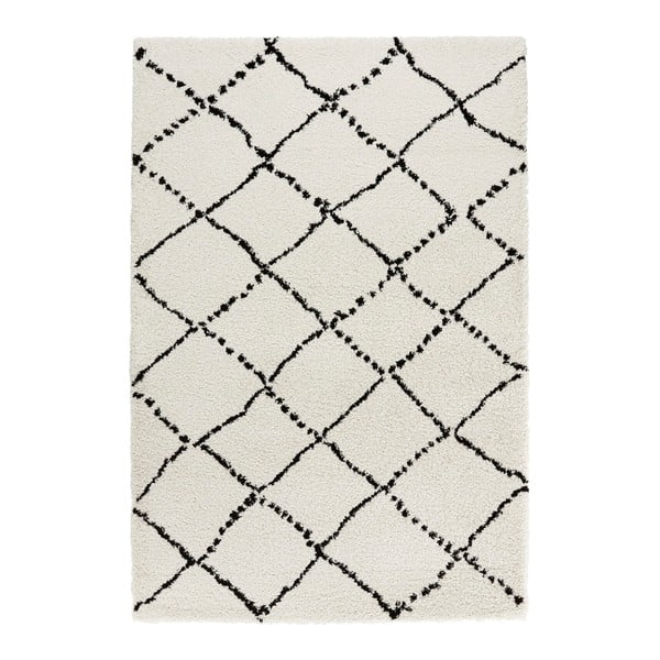 Smėlio ir juodos spalvos kilimas Mint Rugs Hash, 80 x 150 cm